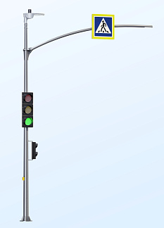 Опора контрастного освещения пешеходных переходов "ОКО